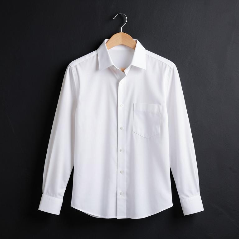 Camisa de vestir planchada en gancho