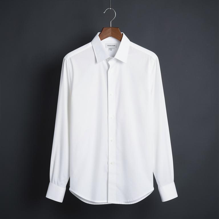 Camisa de vestir blanca planchada